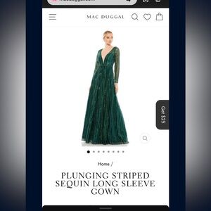 Mac Duggar green ball gown dress
Size 16